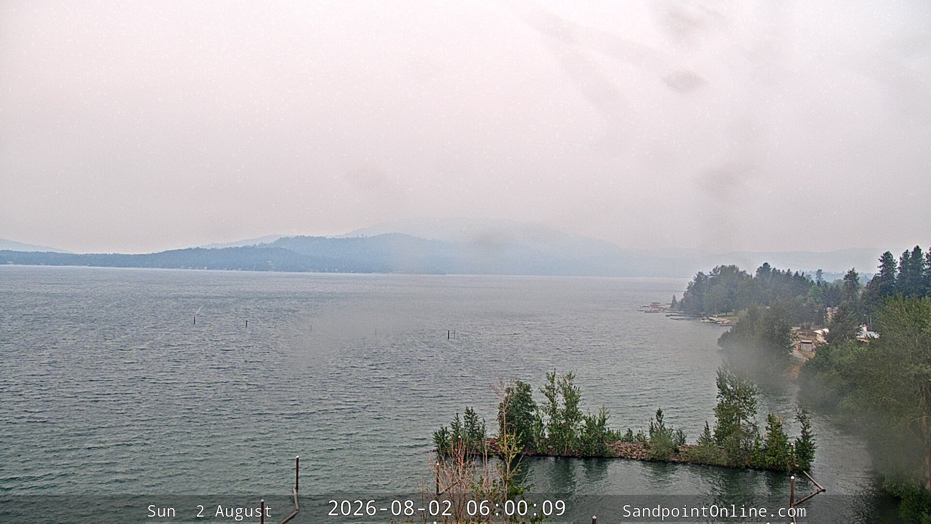time-lapse frame, Sandpoint Online - Lake Pend Oreille webcam