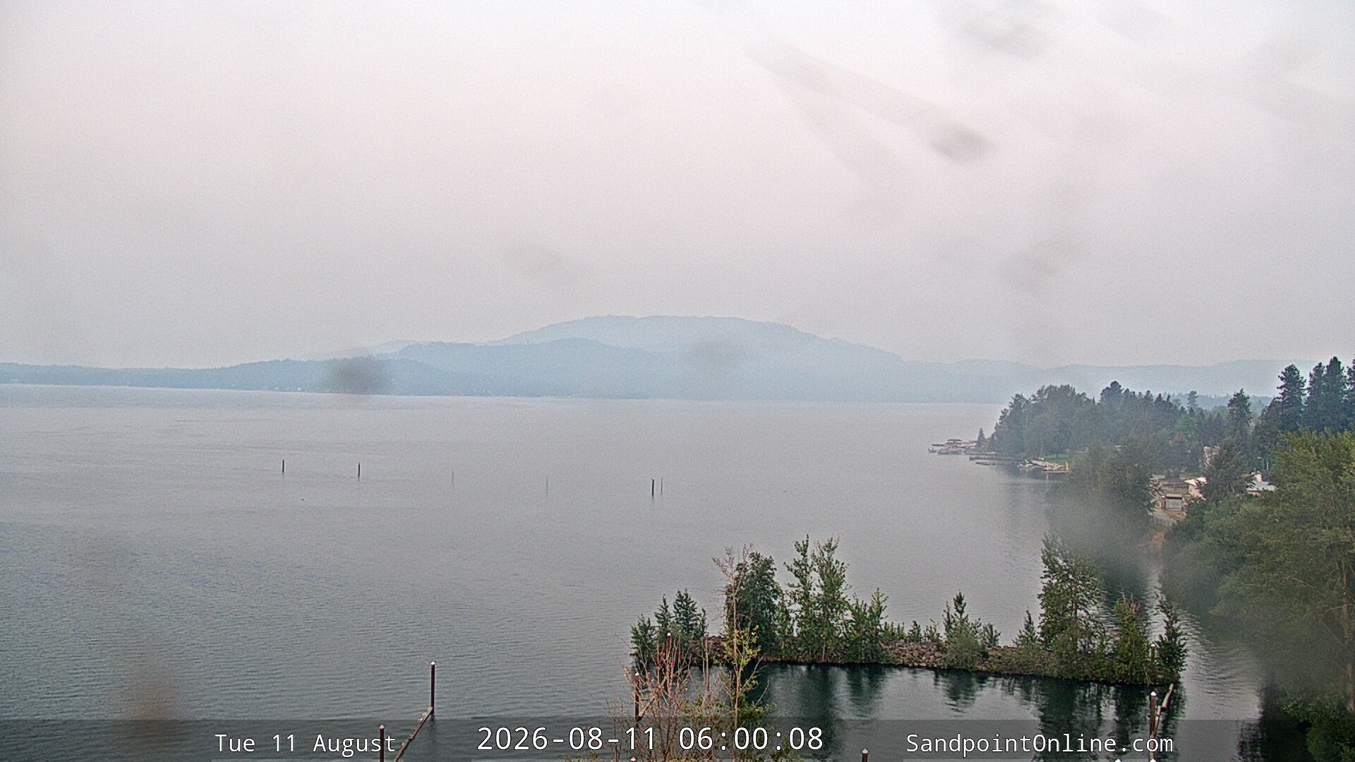 time-lapse frame, Sandpoint Online - Lake Pend Oreille webcam