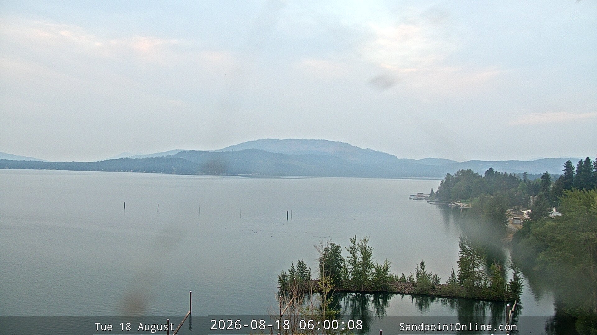 time-lapse frame, Sandpoint Online - Lake Pend Oreille webcam