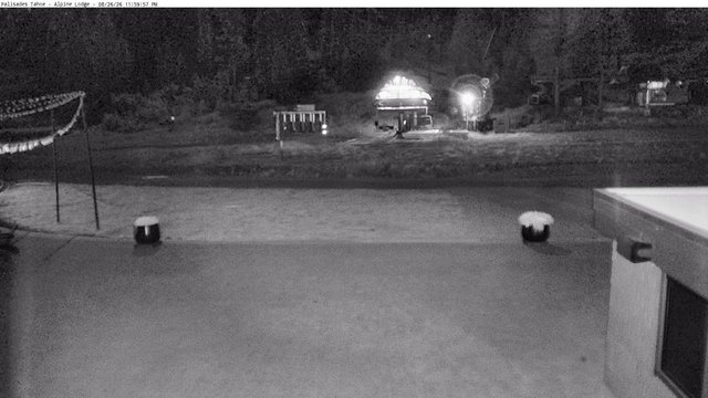 time-lapse frame, Palisades Tahoe Alpine Lodge Base Area webcam