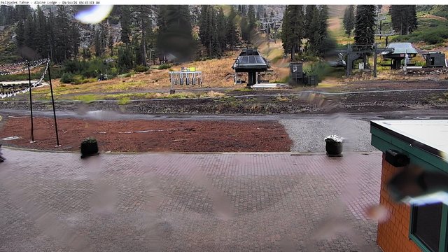 view from Palisades Tahoe Alpine Lodge Base Area on 2026-09-04