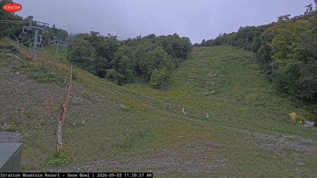 time-lapse frame, Stratton Snow Bowl webcam