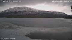 view from Lesjaskogsvatnet on 2026-04-14