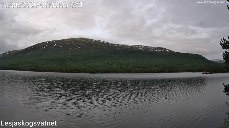 time-lapse frame, Lesjaskogsvatnet webcam