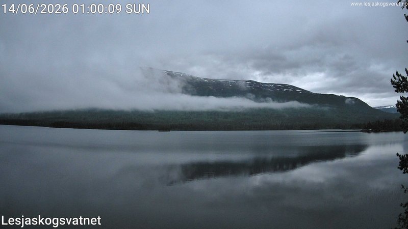 time-lapse frame, Lesjaskogsvatnet webcam