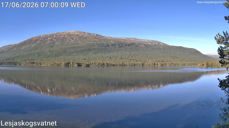 time-lapse frame, Lesjaskogsvatnet webcam