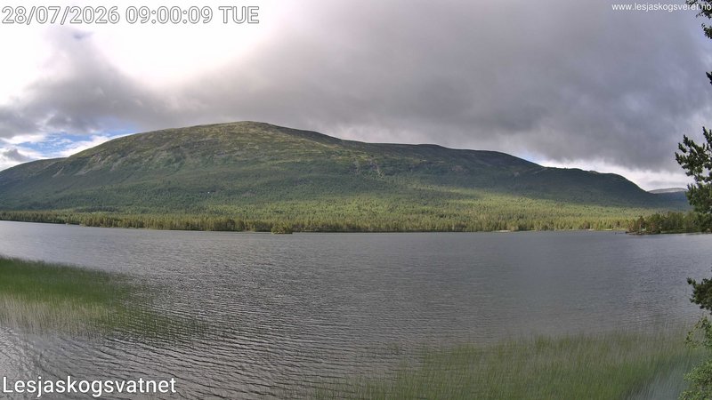 time-lapse frame, Lesjaskogsvatnet webcam