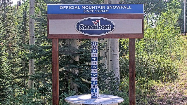 view from Steamboat Mid-Mountain Snow Stake on 2026-08-23