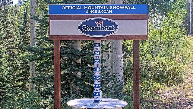view from Steamboat Mid-Mountain Snow Stake on 2026-08-27