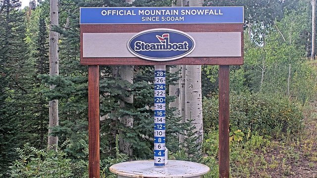 view from Steamboat Mid-Mountain Snow Stake on 2026-08-29