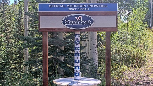 view from Steamboat Mid-Mountain Snow Stake on 2026-09-03