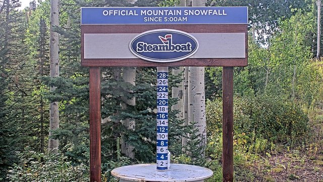 time-lapse frame, Steamboat Mid-Mountain Snow Stake webcam