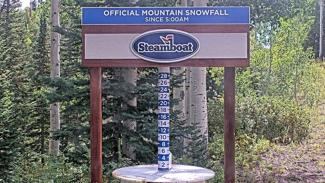 view from Steamboat Mid-Mountain Snow Stake on 2026-09-04