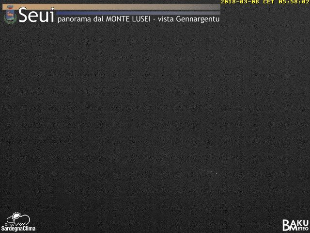 time-lapse frame, Monte Lusei Seui webcam