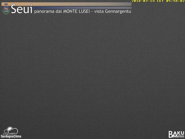 time-lapse frame, Monte Lusei Seui webcam
