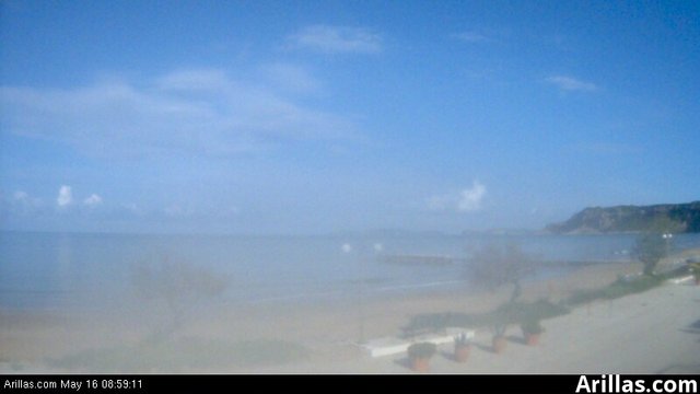 time-lapse frame, Arillas Corfu Live Webcam webcam