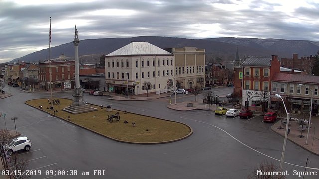 time-lapse frame, Monument Square Center webcam