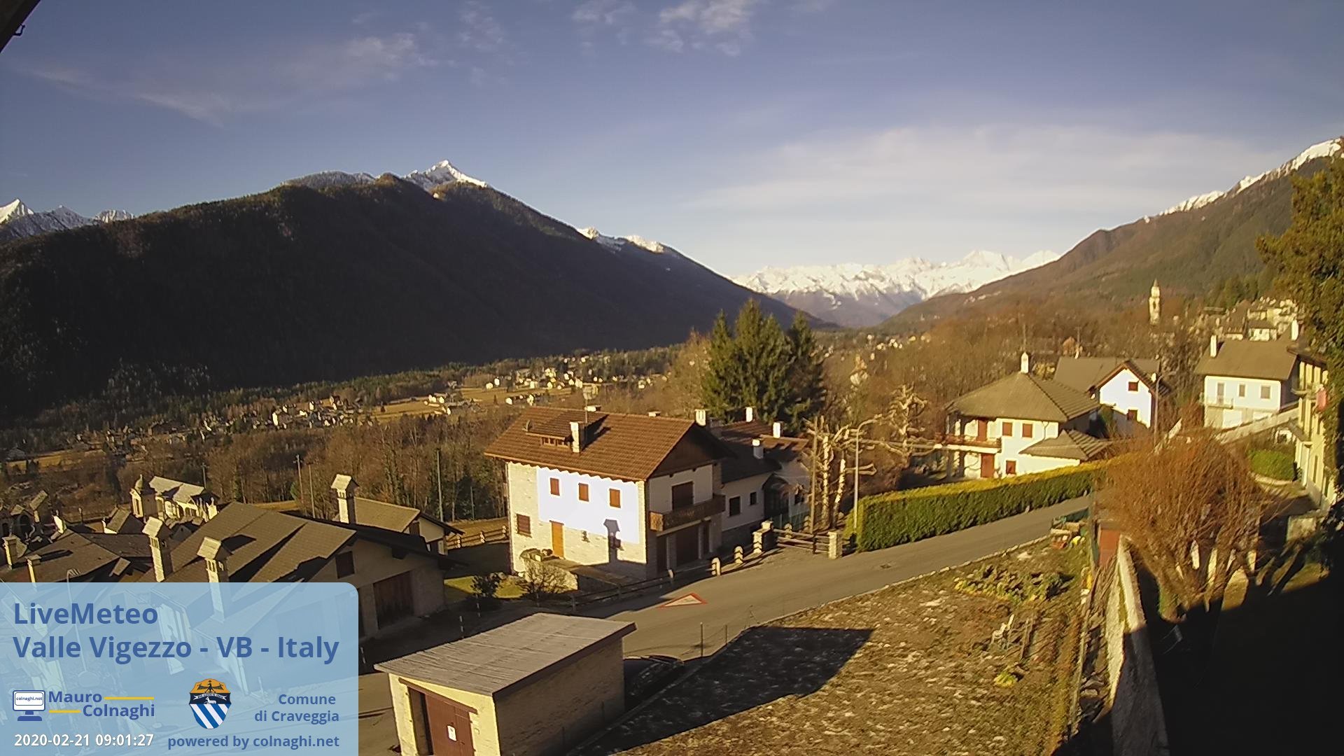 time-lapse frame, Valle Vigezzo webcam