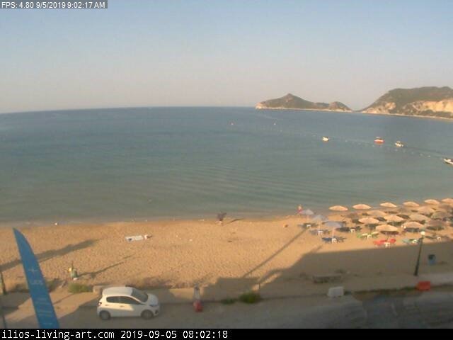 time-lapse frame, Agios Georgios NW Corfu Greece webcam