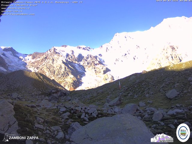 time-lapse frame, Rifugio Zamboni webcam