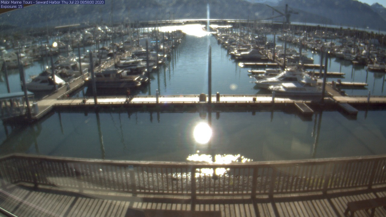 time-lapse frame, Seward Harbor webcam