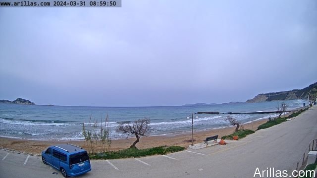 time-lapse frame, Arillas Corfu Live Webcam webcam