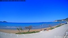 view from Arillas Corfu Live Webcam on 2024-04-04