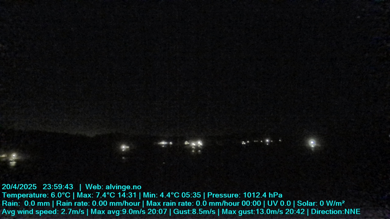 time-lapse frame, Aune webcam