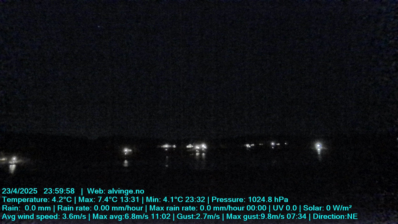 time-lapse frame, Aune webcam