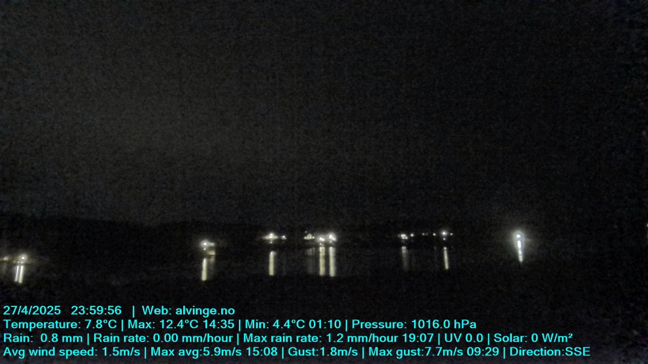 time-lapse frame, Aune webcam