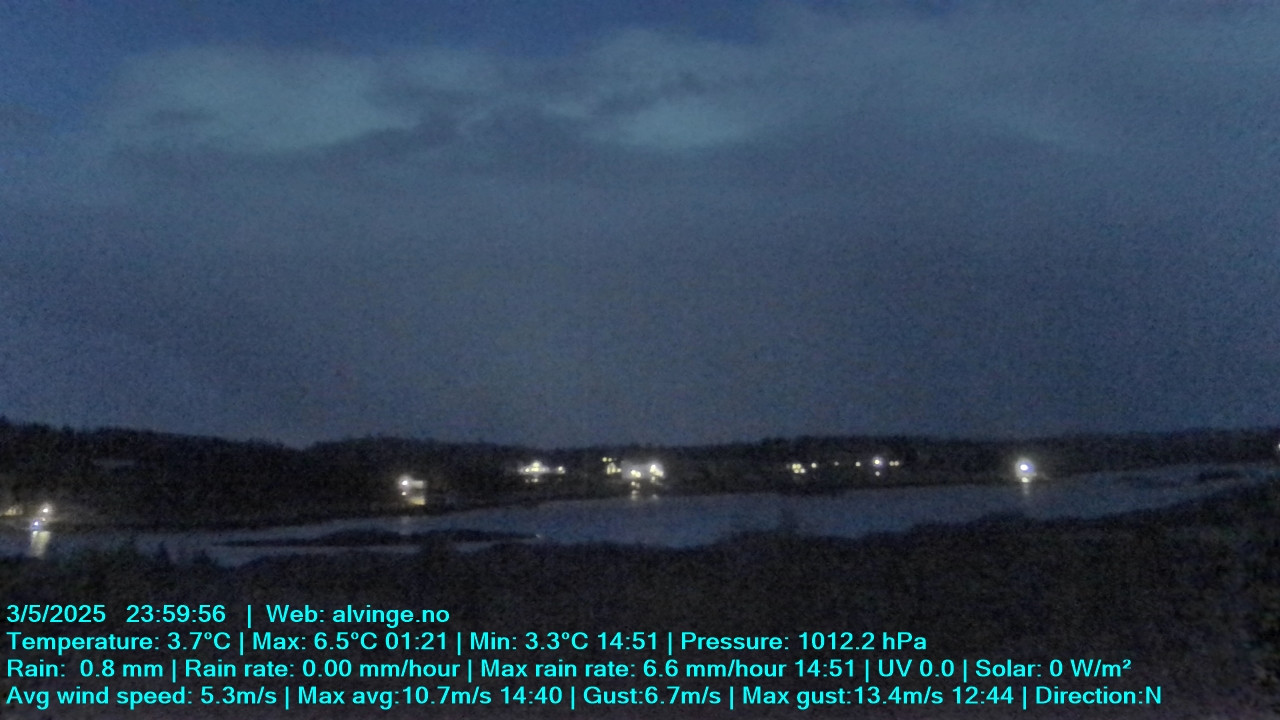 time-lapse frame, Aune webcam