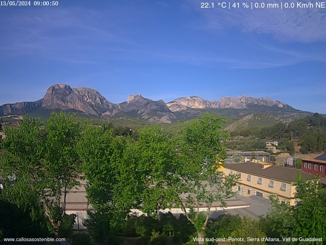 time-lapse frame, Callosa d'en Sarrià - Aitana webcam