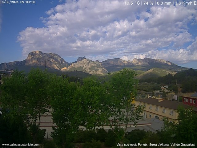 time-lapse frame, Callosa d'en Sarrià - Aitana webcam