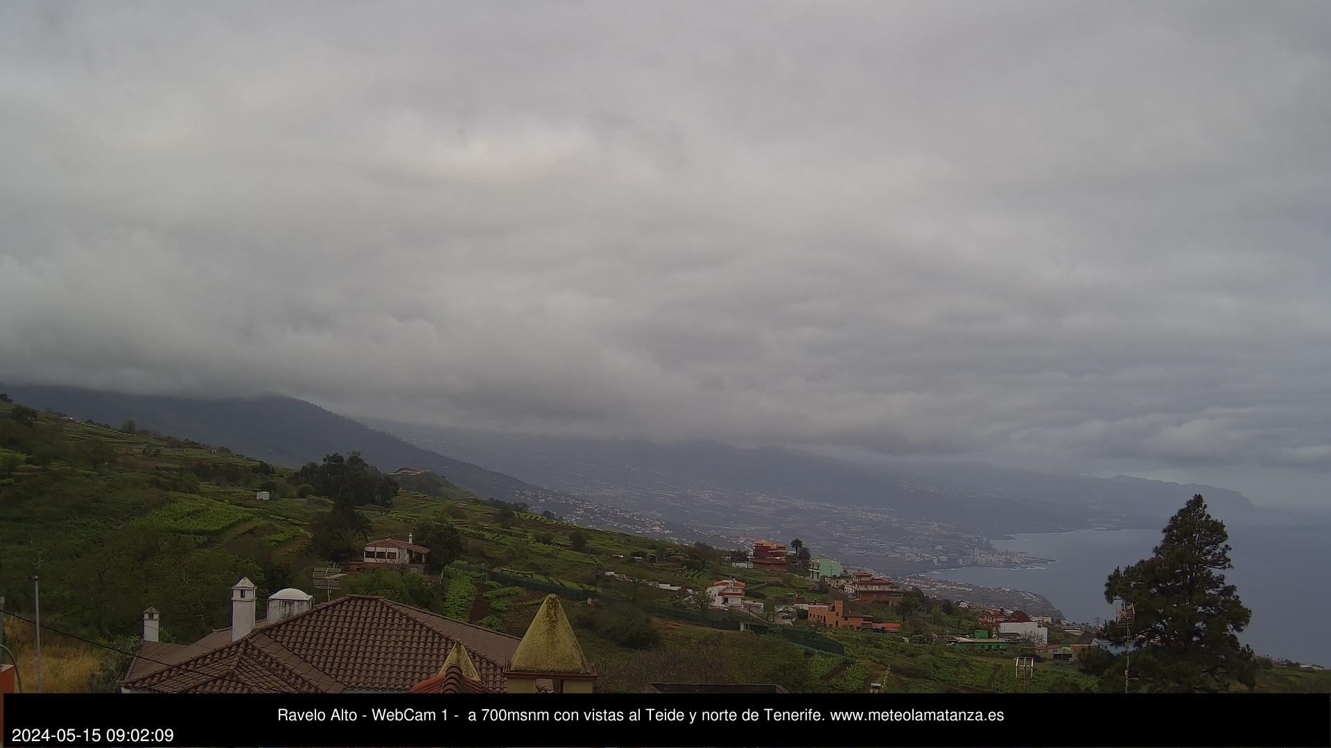 time-lapse frame, MeteoRavelo- Visión N de Tenerife webcam