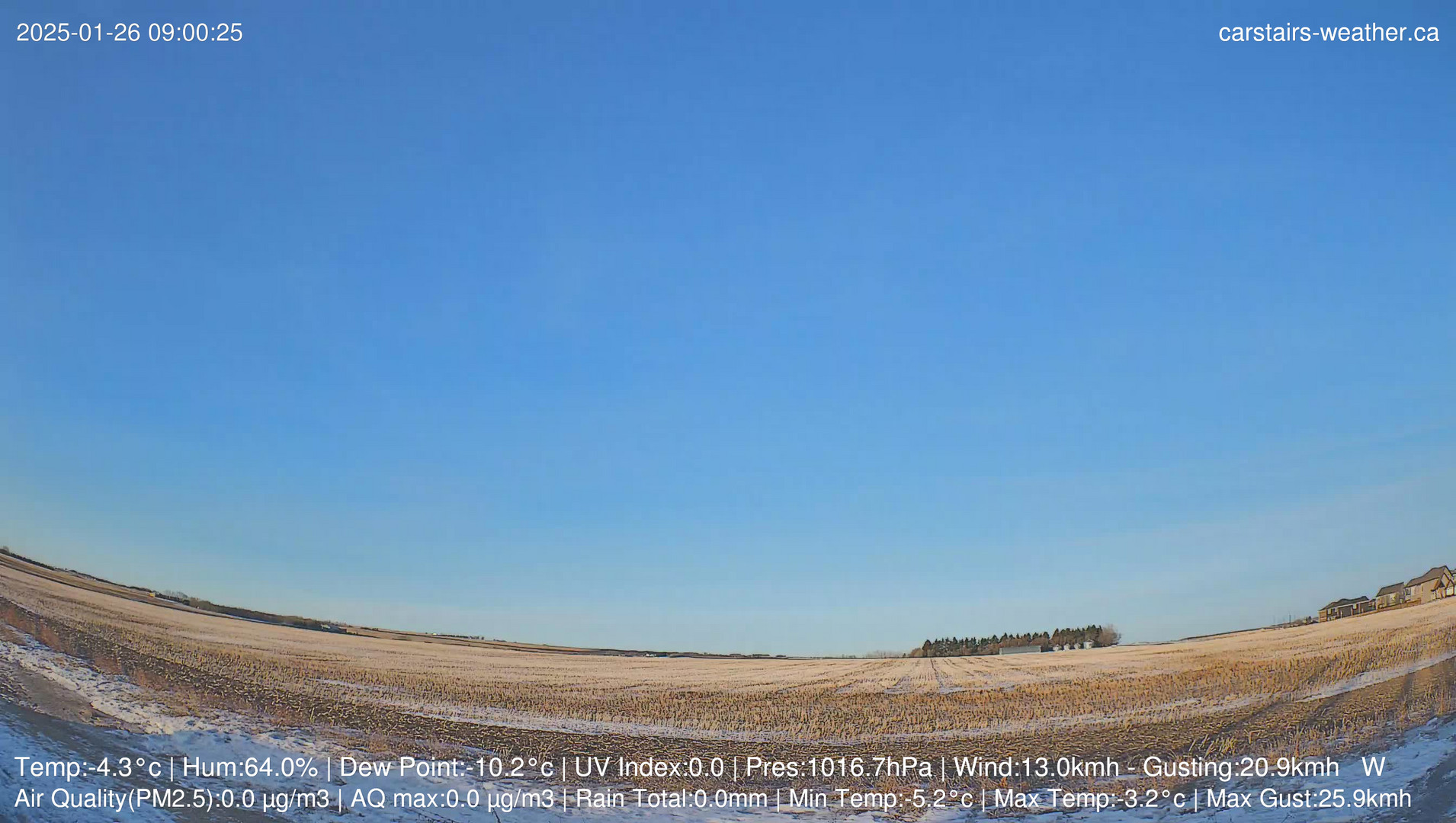 time-lapse frame, Carstairs Sky Cam webcam