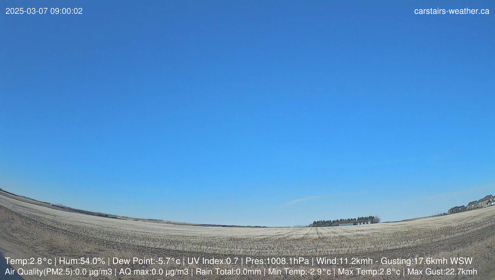 time-lapse frame, Carstairs Sky Cam webcam
