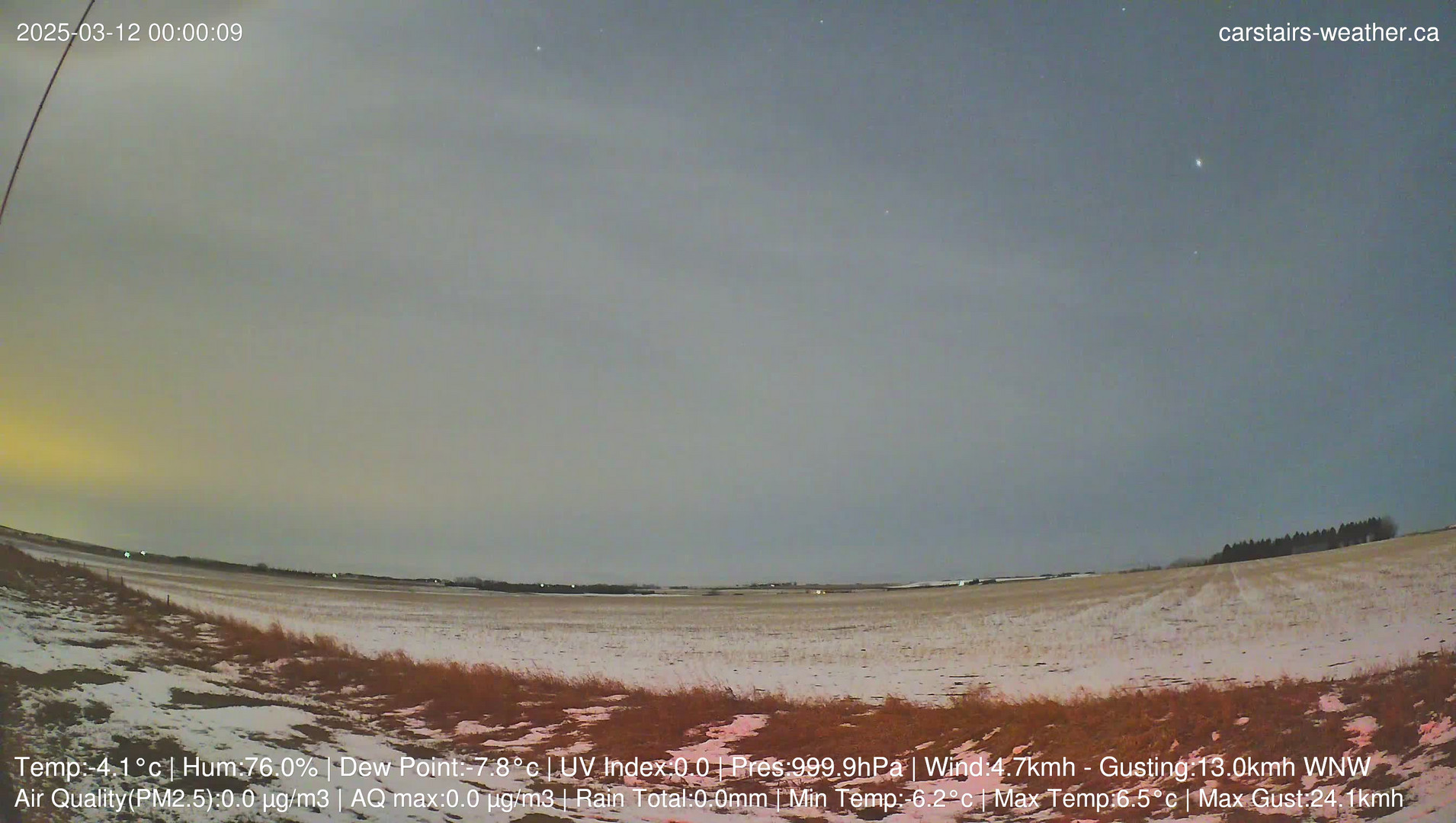 time-lapse frame, Carstairs Sky Cam webcam
