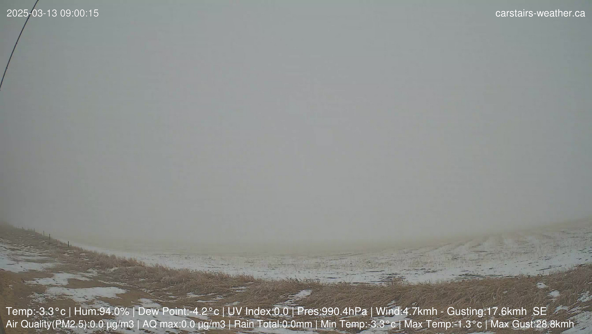time-lapse frame, Carstairs Sky Cam webcam