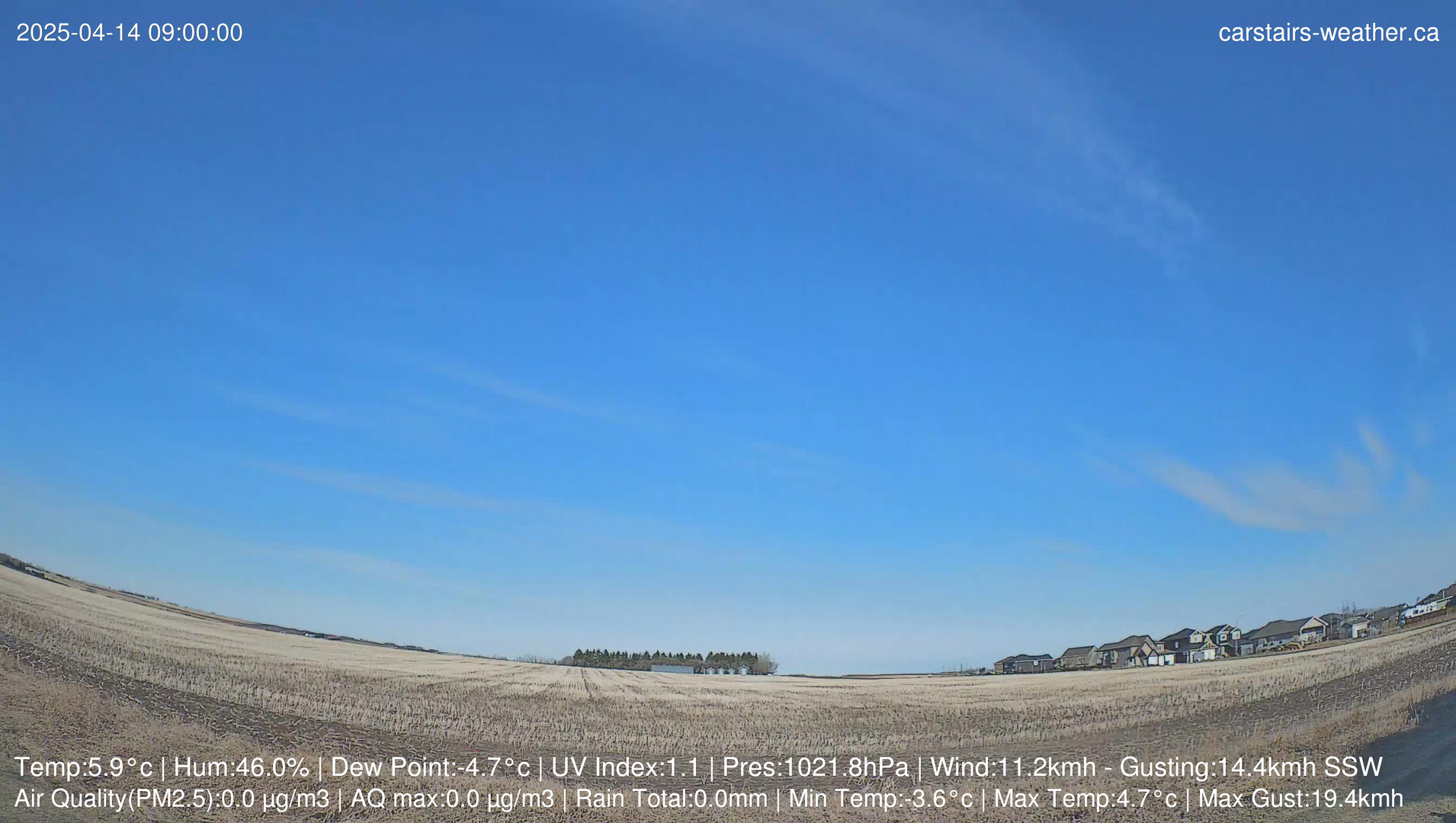 time-lapse frame, Carstairs Sky Cam webcam