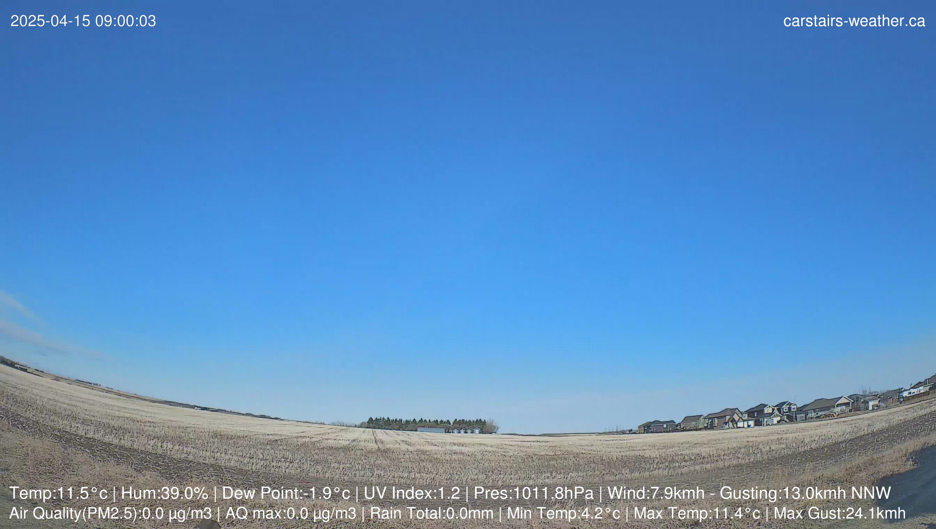 time-lapse frame, Carstairs Sky Cam webcam