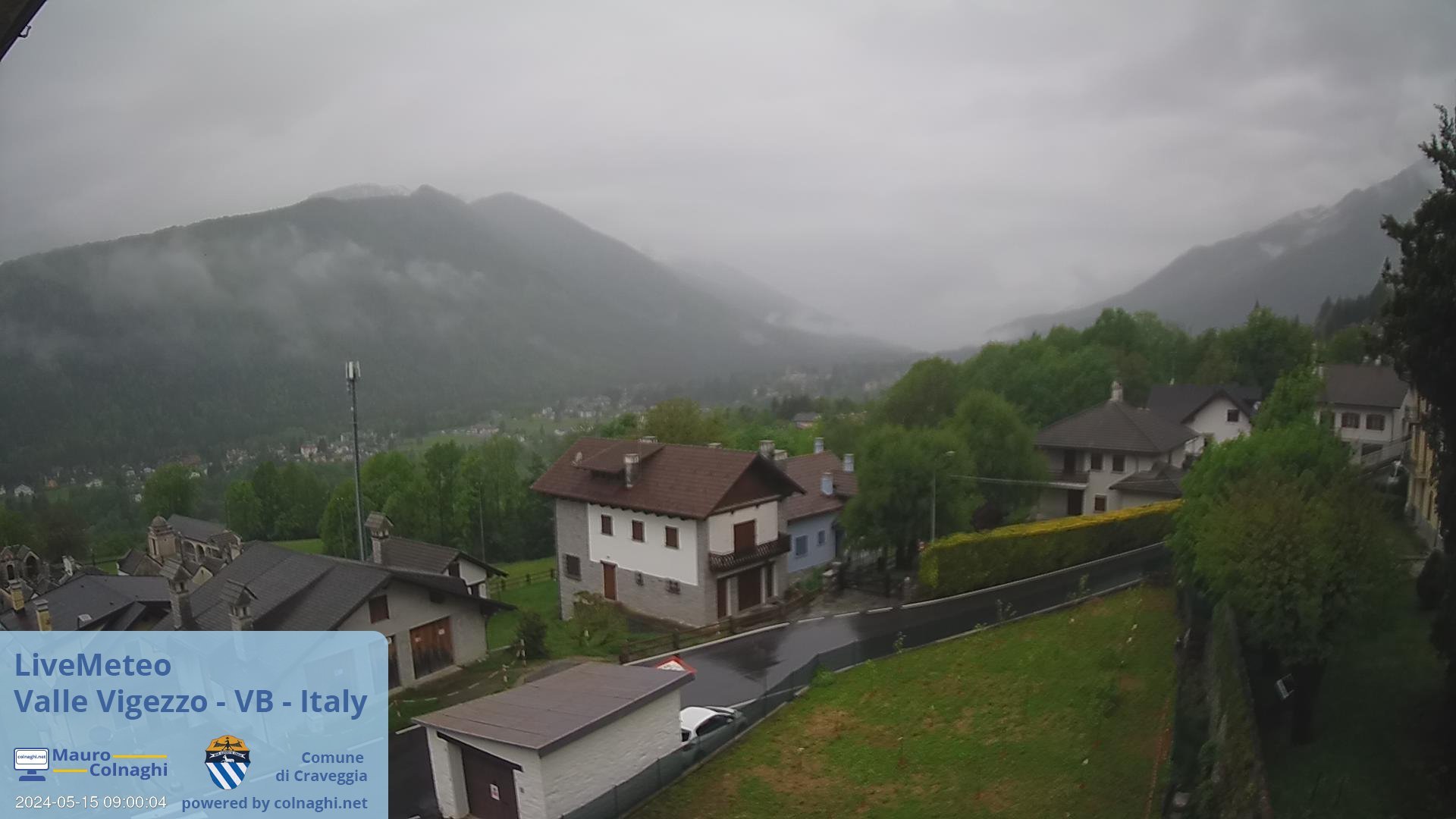 time-lapse frame, Valle Vigezzo webcam