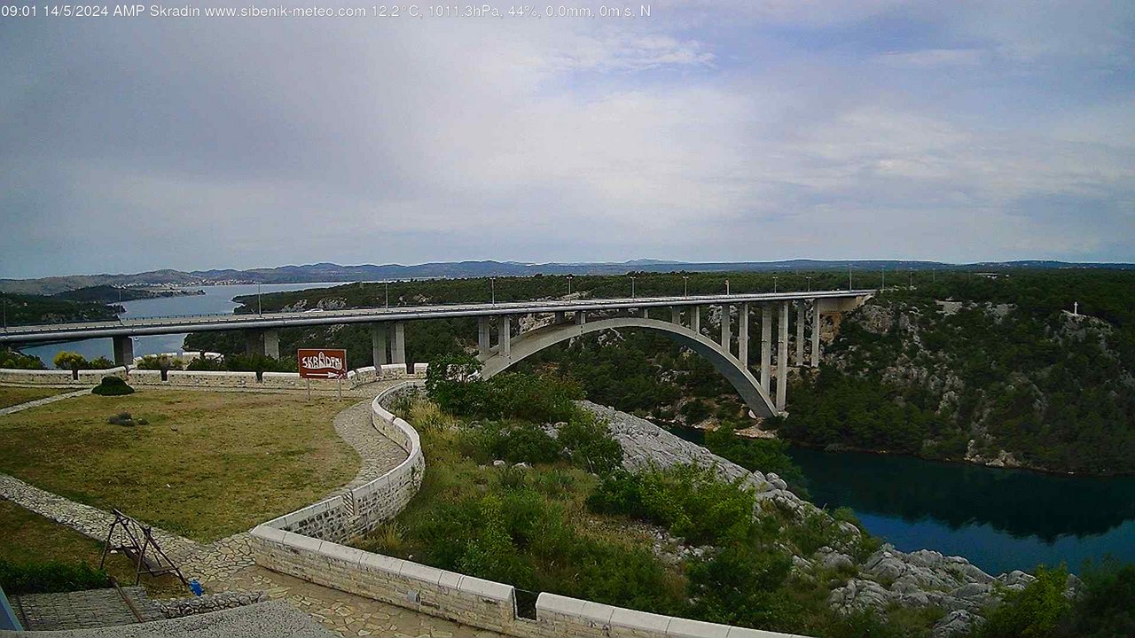 time-lapse frame, Most Krka webcam