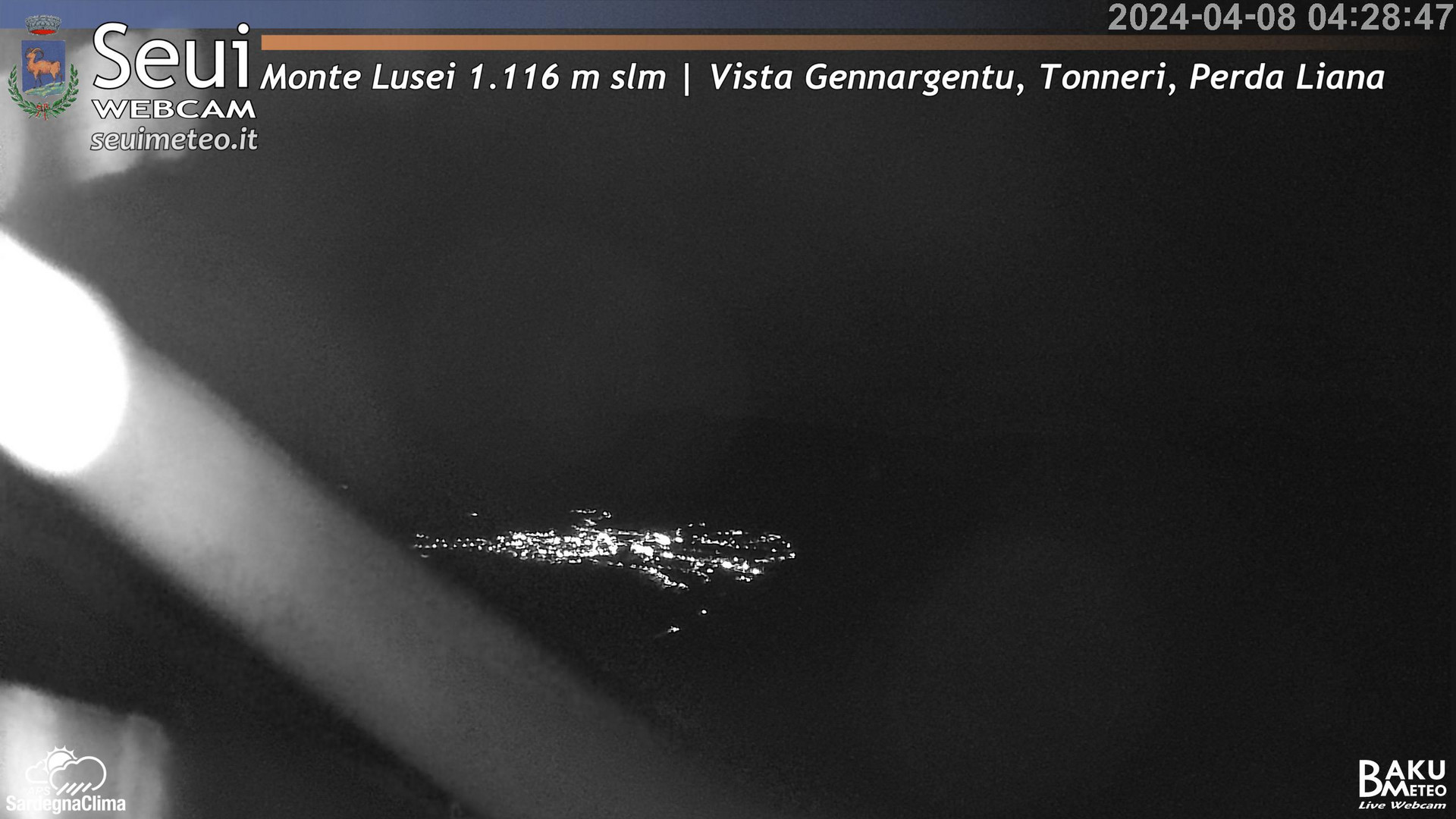 time-lapse frame, Monte Lusei Panoramica webcam