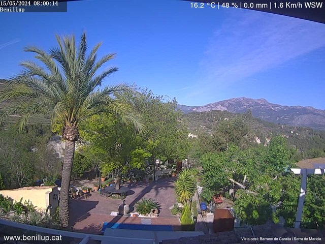 time-lapse frame, Benillup - Serra de Mariola webcam