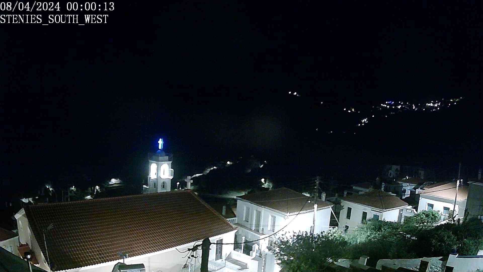 time-lapse frame, Stenies. Andros Island  SW View webcam