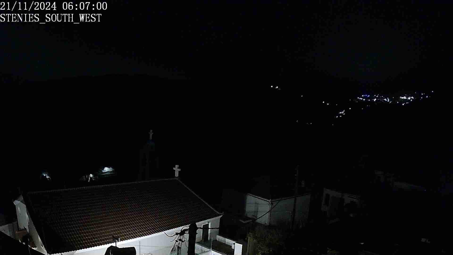 time-lapse frame, Stenies. Andros Island  SW View webcam