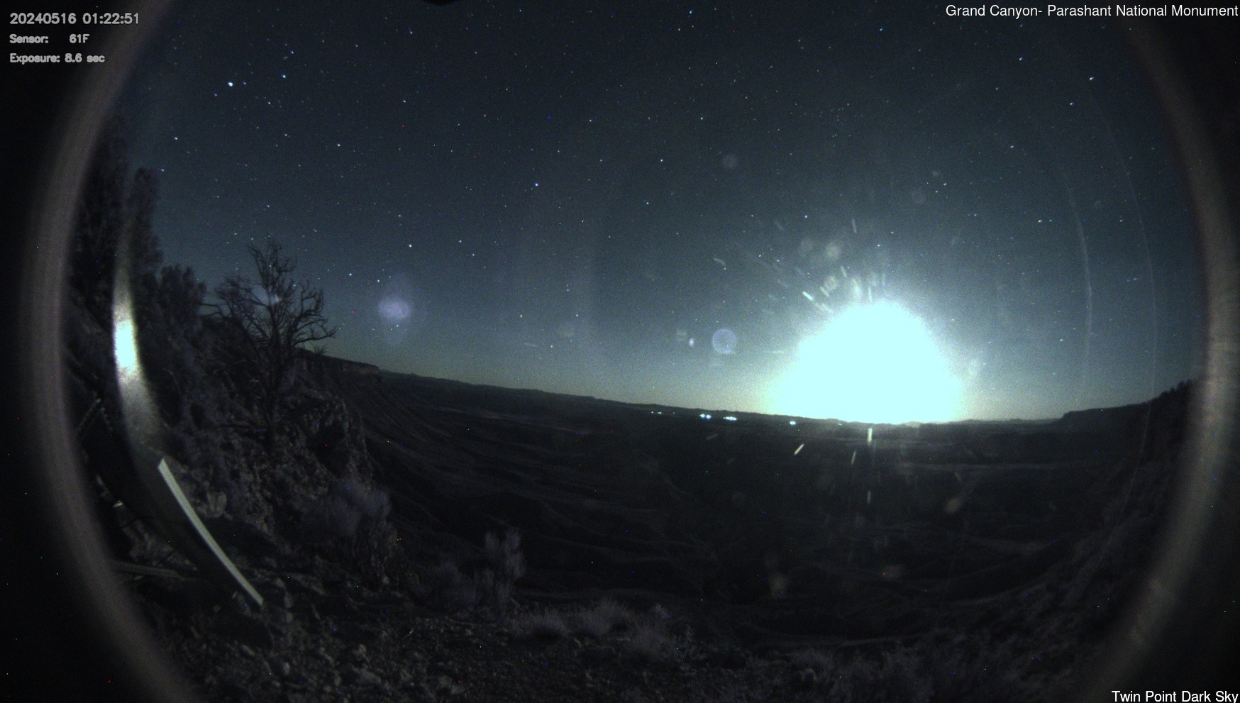 time-lapse frame, Twin Point - Dark Sky webcam