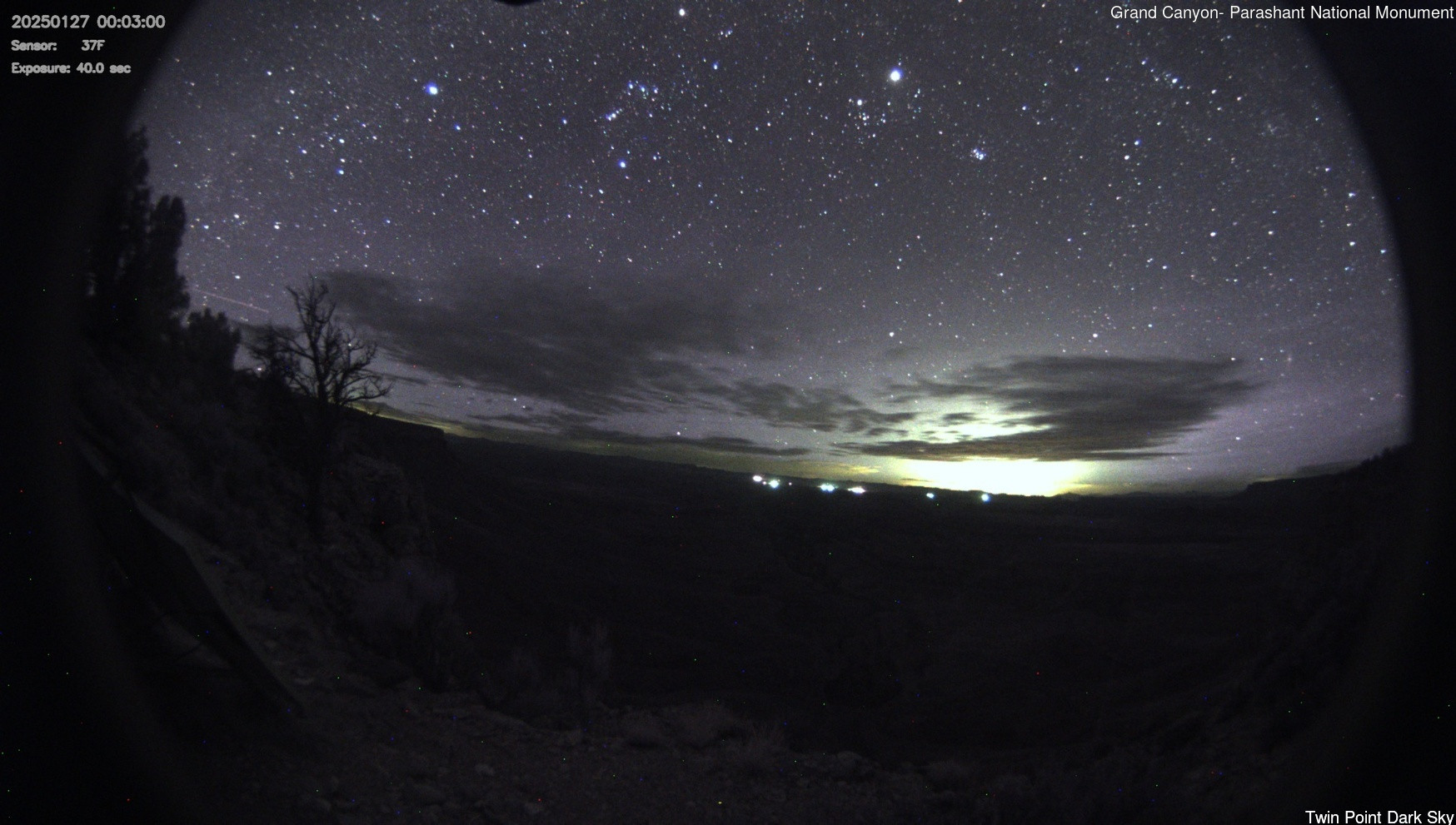 time-lapse frame, Twin Point - Dark Sky webcam