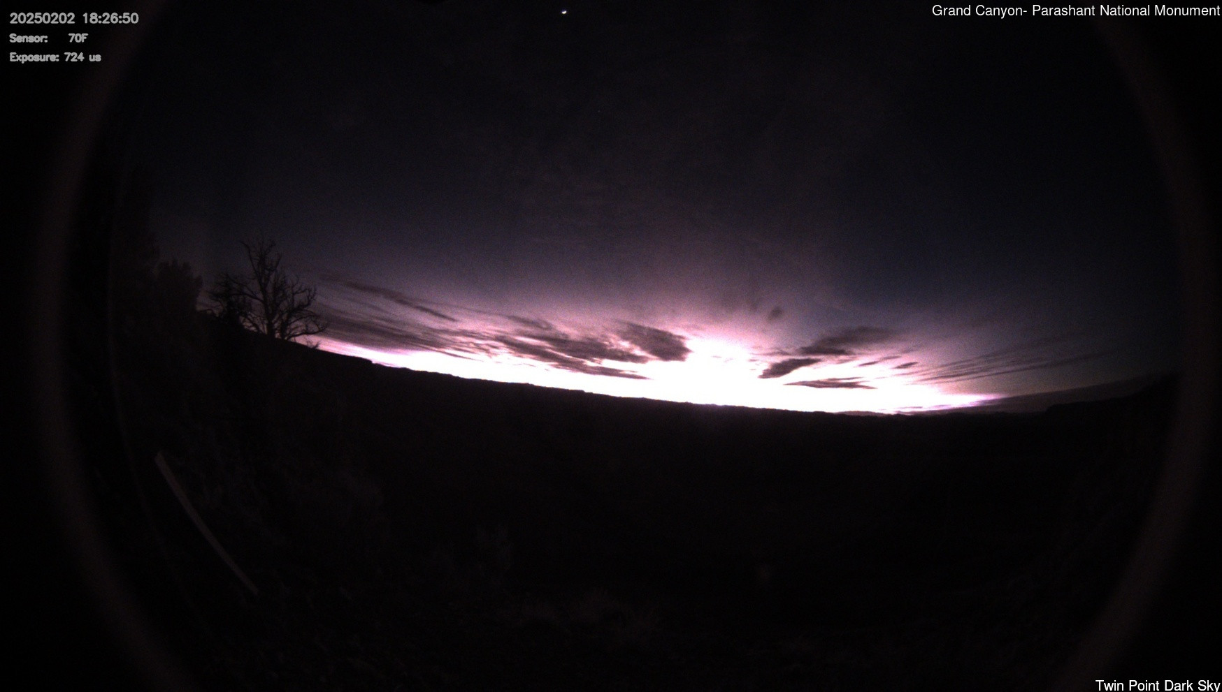 time-lapse frame, Twin Point - Dark Sky webcam