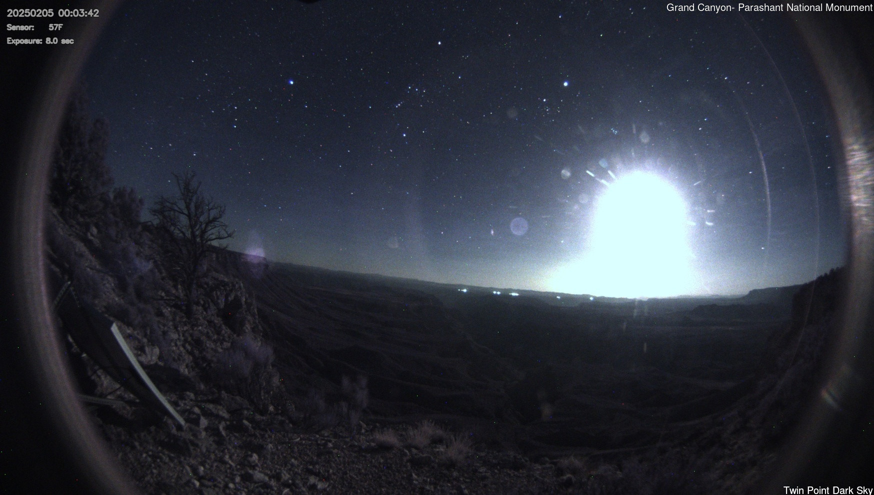 time-lapse frame, Twin Point - Dark Sky webcam